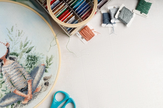 Рабочее место мастера вышивки